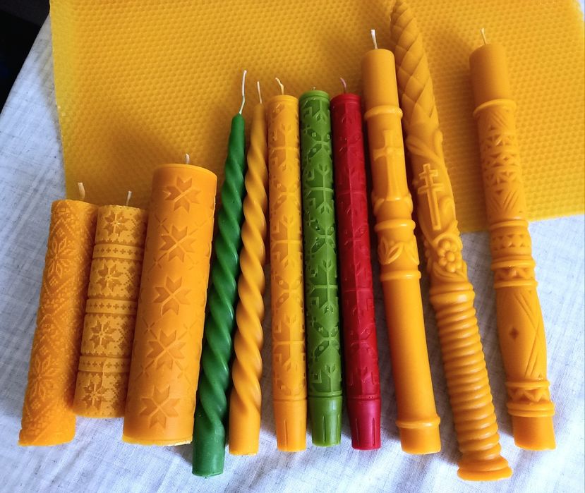 Свічки з натурального забрусного бджолиного воску