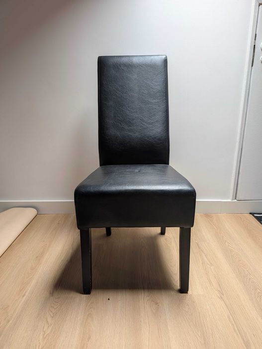 Conjunto de 4 cadeiras de jantar - Estofadas em couro PU