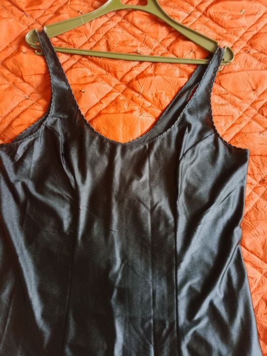 Halka koszulka nocna damska czarna długa