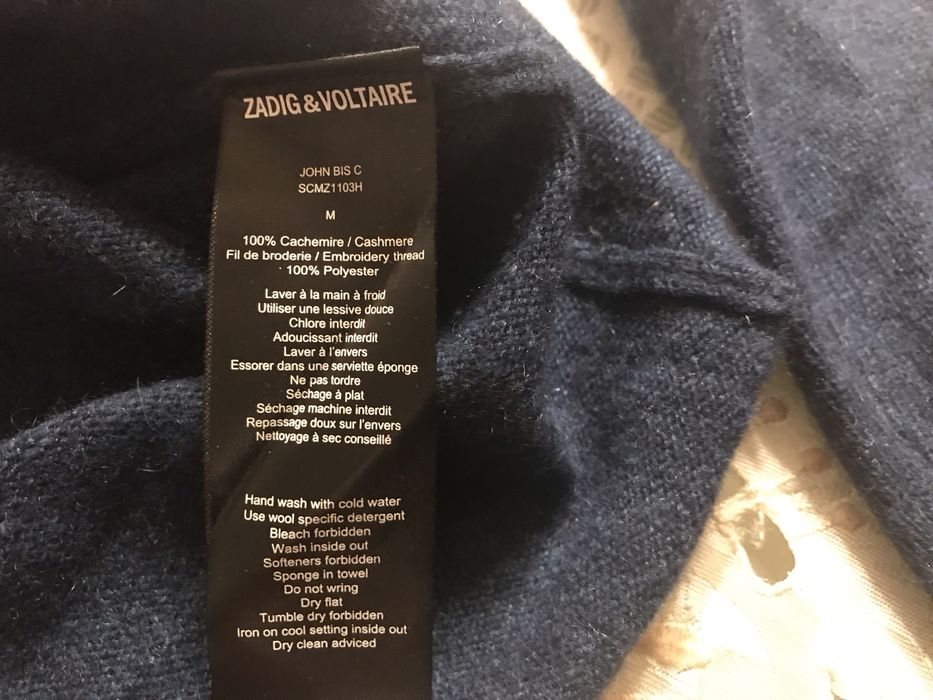 Чоловіча Кофта від Zadig&Voltaire ,темно синя розмір М