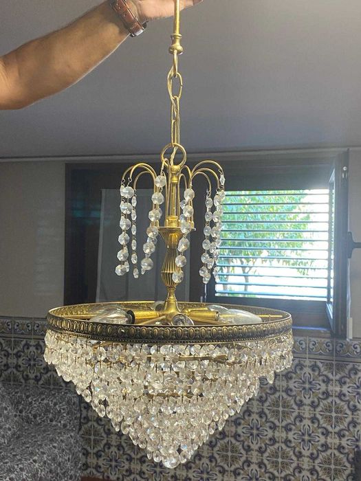 Candeeiro de teto em Cristal
