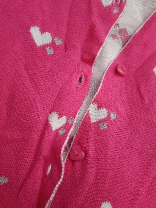 Sweter, sweterek serduszka,rozpinany,na guziki