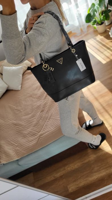 Torebka shopper Guess Nowa Czarna na ramię