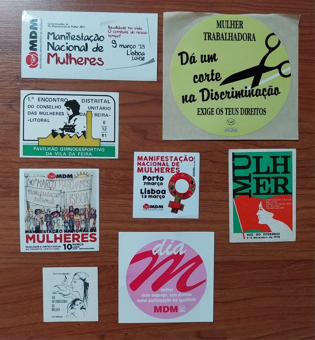 Autocolantes- colecção MDM - Movimento Democratico  da Mulher