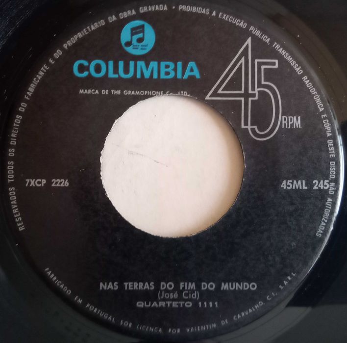 Quarteto 1111	- - - - -	Nas Terras do Fim do Mundo	- - - - -	Single