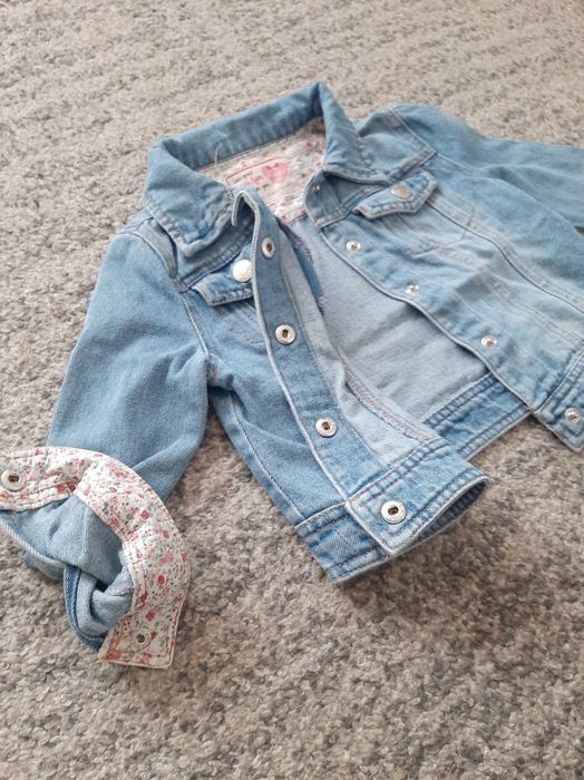 Young Dimension bluza jeans jeansowa niebieska rozmiar 104 cm kwiaty