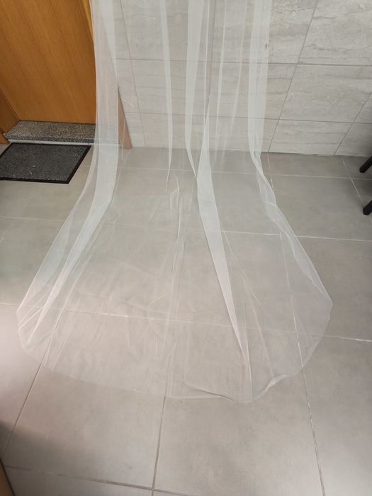 Véu capa branco noiva