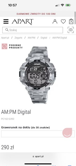 Zegarek męski am:pm digital