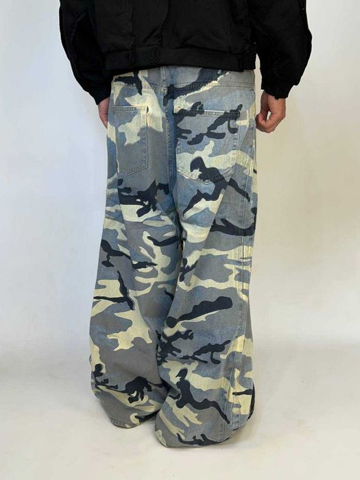 Штани джинсы камо camo голубые серые камуфляж baggy джинси штаны