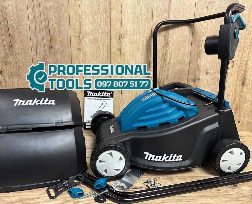 Електрична Газонокосарка Makita ELM33BL Безщіткова для косіння газону