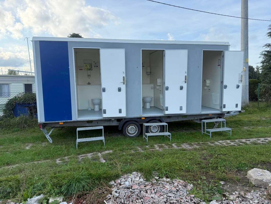 Kontener Pawilon Sanitarny Mobilna łazienka kontenerowa 5x2 m – WC + PRYSZNIC Kontenery sanitarne