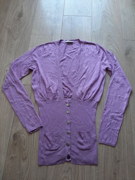 Kaszmirowy fioletowy sweter