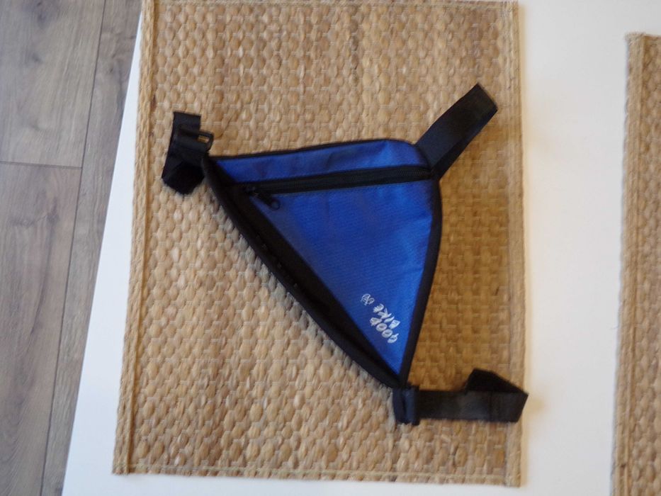 Sakwa trójkątna pod ramę, niebieska