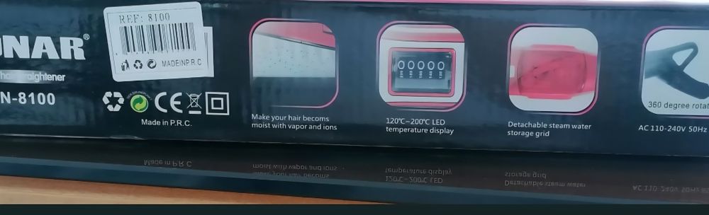Prancha para alisar o cabelo a vapor