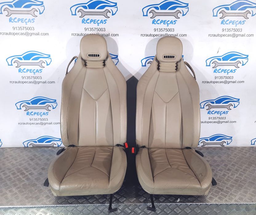 BANCOS PELE BEGE MERCEDES BENZ CLASS SLK R171 AMG