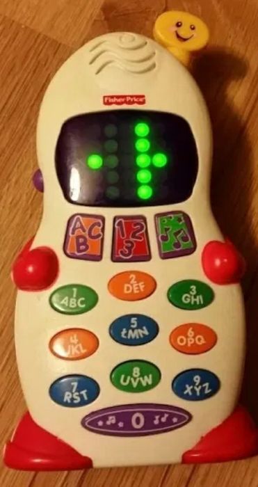 Fisher Price uczona słuchaweczka telefon zabawka interaktyw edukacyjna