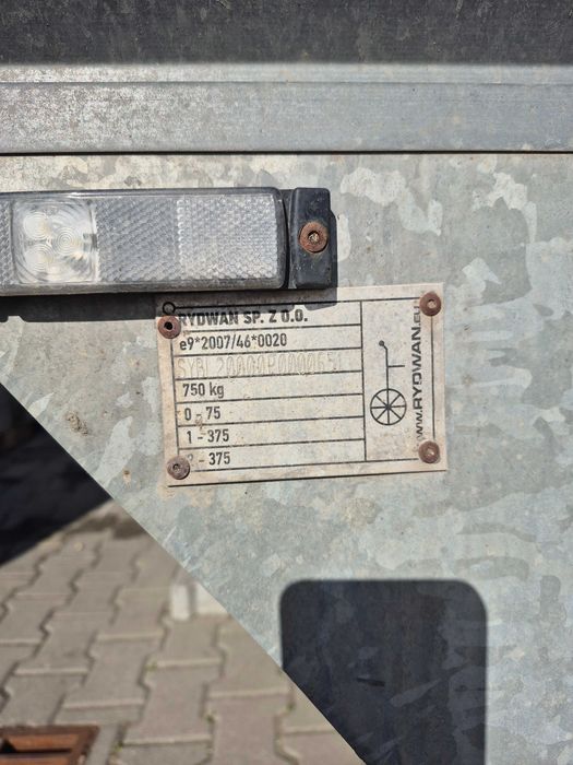 Przyczepa lekka RYDWAN EURO, C750