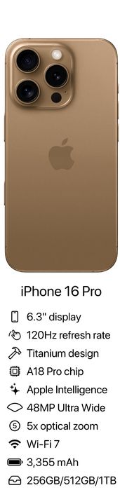 iPhone 16 pro 256 1sim+esim