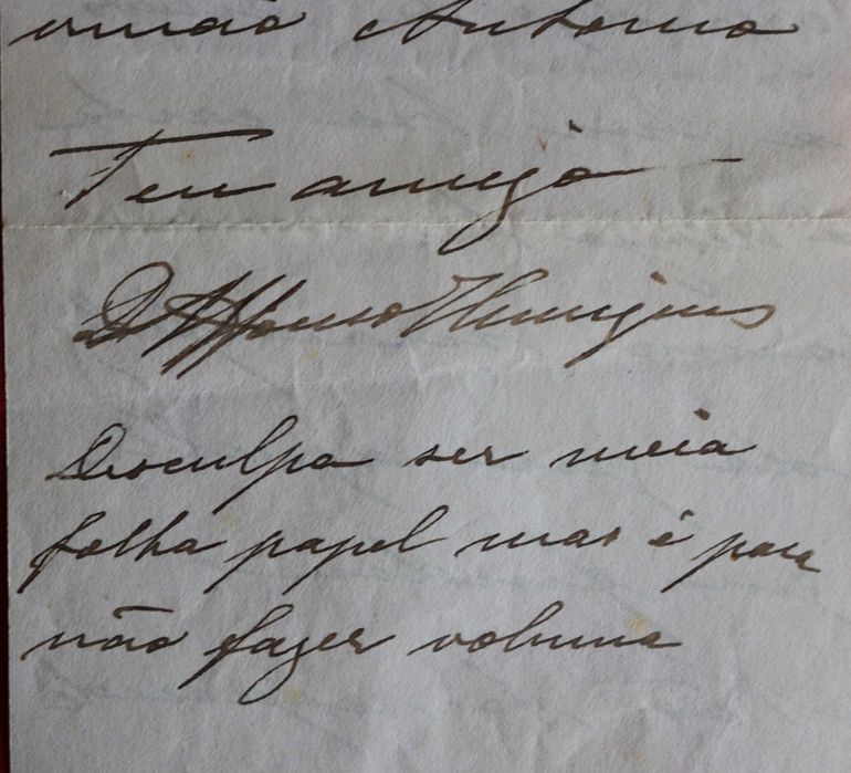 D Afonso de Bragança carta a João Vellez Caldeira 1911 Nápoles, rara
