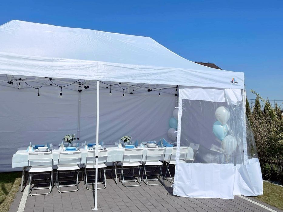 Namiot imprezowy 3x6 dla 20stu osób, stoły, krzesła