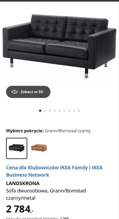 Sofa landskrona 2 osobowa