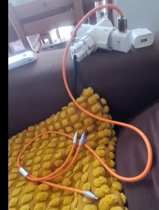 3 w 1 szybkie ładowarka kabla 120W 6A Długość: 1,2 m z podświetleniem