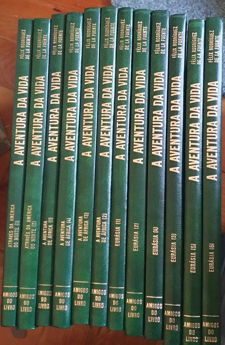 Livros-A Aventura da Vida- 12 volumes- Félix Rodriguez de la Fuente