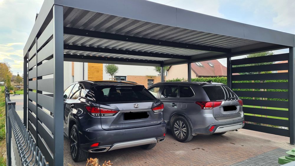 Wiata samochodowa, garażowa, dwustanowiskowa, carport, wiata