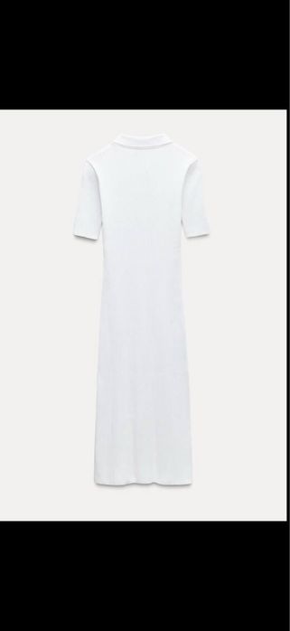 Біла сукня в рубчик  zara