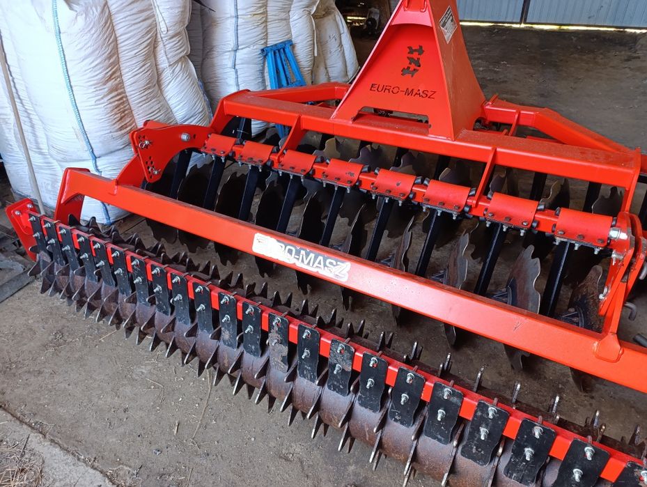 Agregat talerzowy 2.7m, EURO-MASZ, wał packera, brona talerzowa
