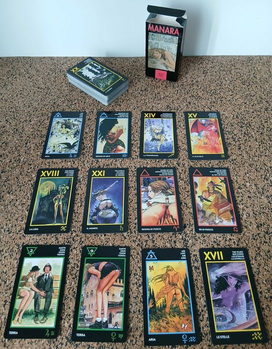Cartas Erotic Tarot - ilustrações de Milo Manara