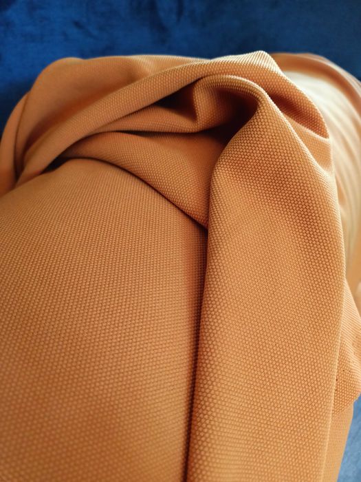 36 Tkanina materiał dzianina lacosta musztardowa 15 m