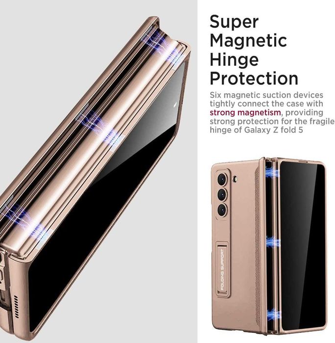 Miimall etui 360 Samsung Galaxy Z Fold 5 filtr prywatyzujący pancerne