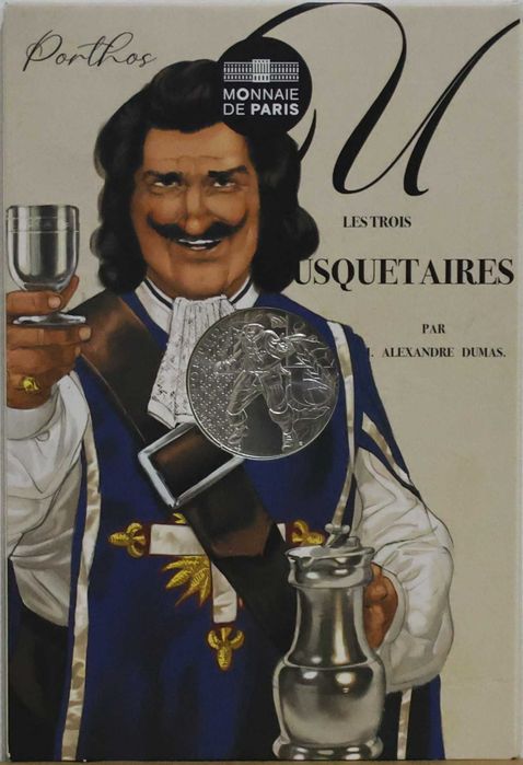 França - Moeda 10 € Prata - "Os Três Mosqueteiros - Porthos" (CoinPostal)