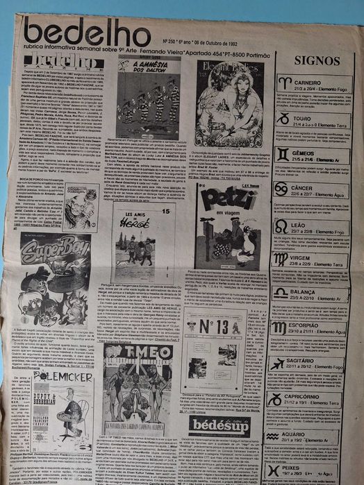 "BEDELHO" Lote de 124 Suplementos de Banda Desenhada , anos 90.