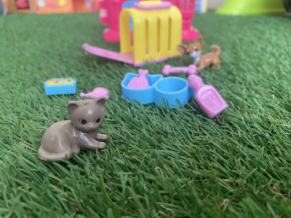 Barbie dog Pets Casa, transportadora, cao e gata com acessorios