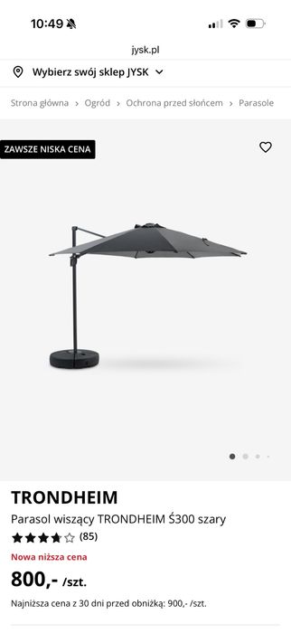 Parasol ogrodowy 3 m