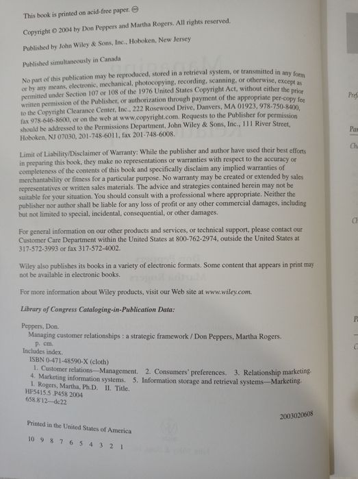 Managing customer relationships - a strategic franework