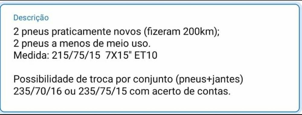jantes e pneus (rodas completas)