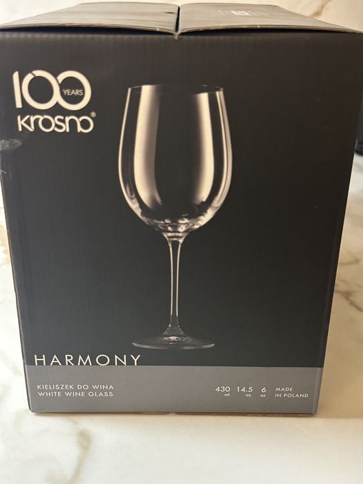 Kieliszki do wina Krosno Harmony nowe zestaw 6szt