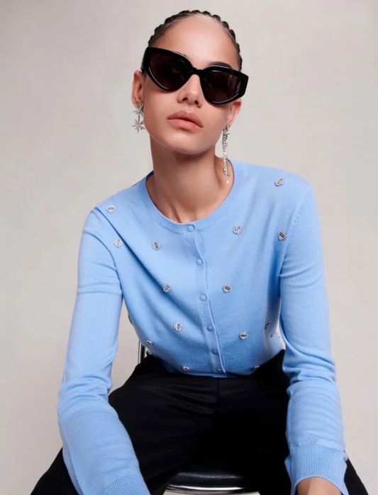 Кардиган з вовни Maje з прикрасою у формі конюшини