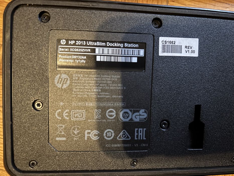 Docking station HP e cabos de alimentacao HP