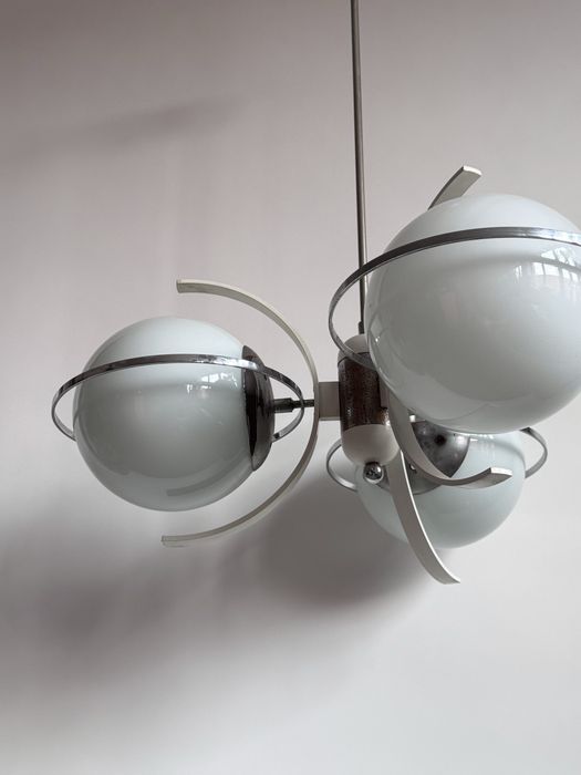 Włoska lampa wisząca Space Agechrom, lata 70te
