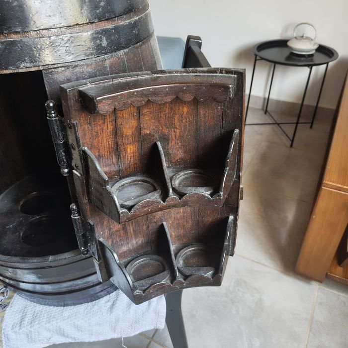 Mini barril antigo mas em excelente estado muito raro original porto Barros com mais de 100 anos ...