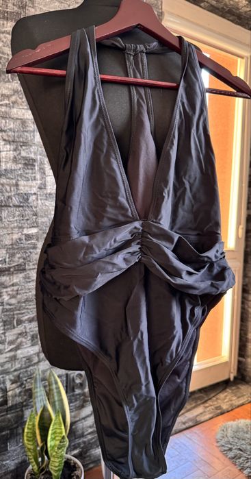 Czarny strój kąpielowy Nasty Gal UK 16 nowy