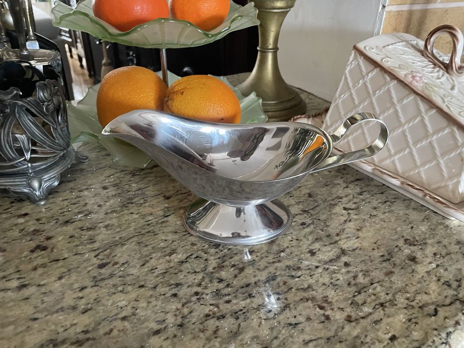 Sosjerka  stal nierdzewna błyszcząca vintage