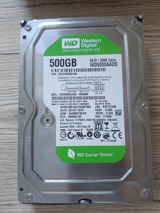 Dysk twardy HDD 500gb Western Digital