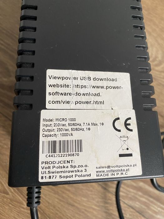 UPS Volt Polska 1000 va 600 w ( без аккум)