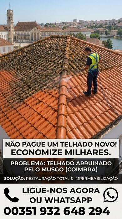 Limpeza e Restauração de Telhados Coimbra - Impermeabilização