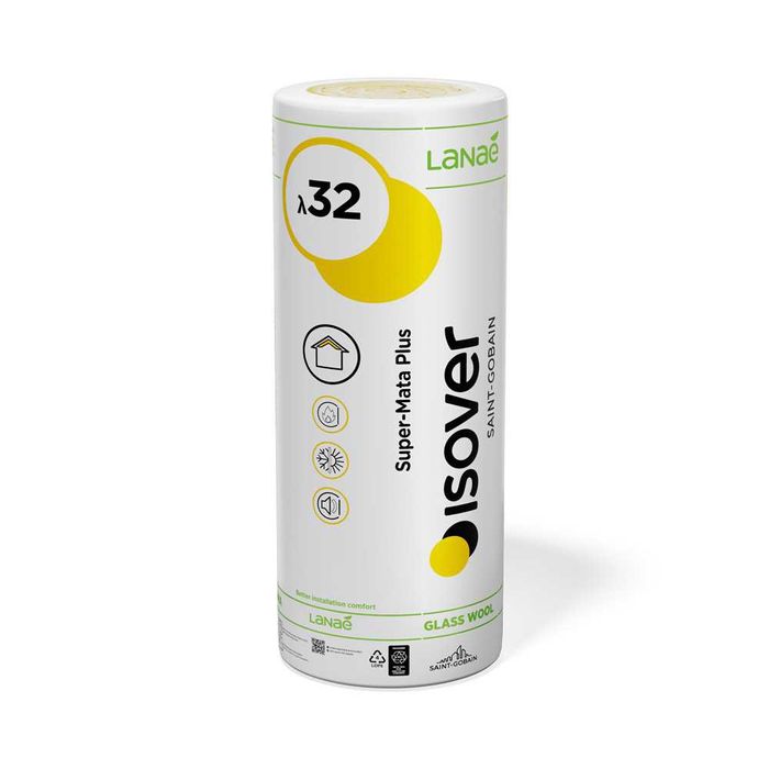 Wełna Mineralna Isover Super Mata Plus 100 mm - 33,10 zł / m2